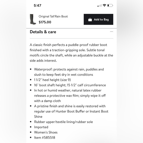 Hunter | Original Tall Rain Boots - Matte Black - Picture 12 of 13